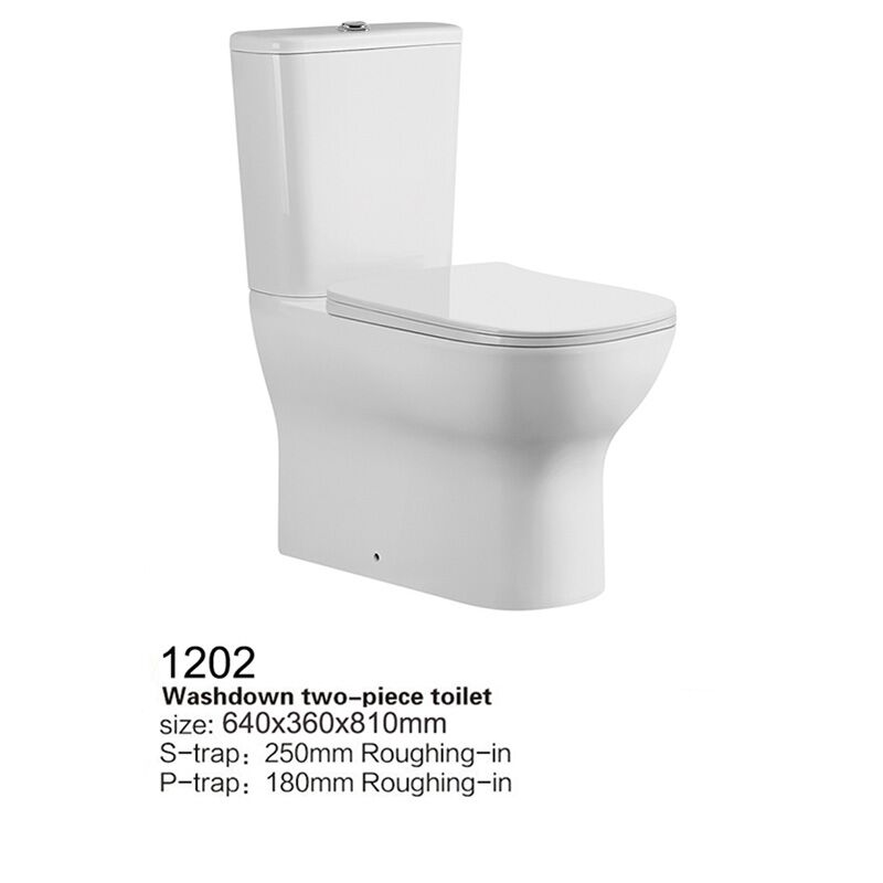 Modern White Toilets Manufacturer Sanitary Ware Two Piece Wc Toilet Ceramic Wc Toilet Modern bathroom Toilette lavatory siphon flushing ceramic s trap two piece toilet 05 1202 Modern White Toilets Manufacturer Sanitary Ware Two Piece Wc Toilet Ceramic Wc Toilet - Image 6
