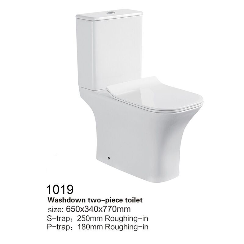 Modern White Toilets Manufacturer Sanitary Ware Two Piece Wc Toilet Ceramic Wc Toilet New Model Dual Flush Washdown 2 Piece Toilet P Trap 180mm WC Water Close Coupled Toilet 01 1019 Modern White Toilets Manufacturer Sanitary Ware Two Piece Wc Toilet Ceramic Wc Toilet - Image 5