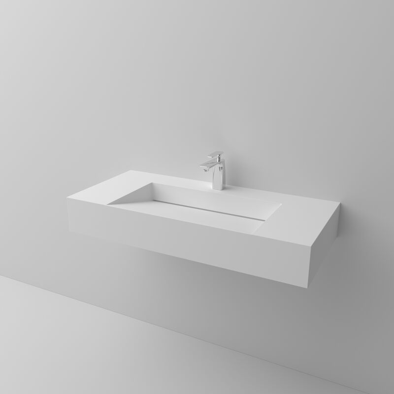 Simple Wall-mounted Wash Basin Saves Space for Apartments Simple Wall mounted Wash Basin Saves Simple Wall-mounted Wash Basin Saves Space for Apartments
