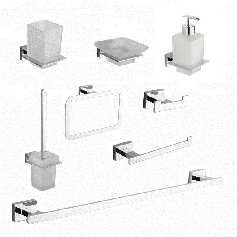 Square Base Hotel Chrome Bathroom Accessories Set Square Base Hotel Chrome Bathroom Accessories Square Base Hotel Chrome Bathroom Accessories Set