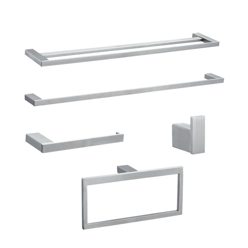Stainless Steel 304 Bath Hardware Set Robe Hook Towel Rail Rack Bar Shelf Paper Holder Toothbrush Holder Bathroom Accessories Stainless Steel 304 Bath Hardware Set Stainless Steel 304 Bath Hardware Set Robe Hook Towel Rail Rack Bar Shelf Paper Holder Toothbrush Holder Bathroom Accessories