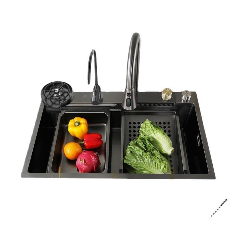 Handmade Stainless Steel Large Single Sink Mesh Stain and Scratch Resistant Kitchen Sinks Tiktok Hot Sale Handmade Stainless Steel Handmade Stainless Steel Large Single Sink Mesh Stain and Scratch Resistant Kitchen Sinks