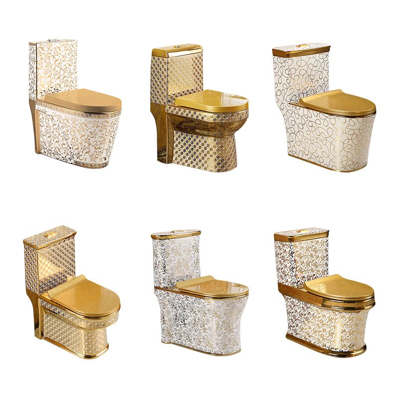 Modern Sanitary Ware Ceramic Gold Plating Wc Toilet Bathroom One Piece Toilet Washdown golden toilet new design golden one piece toilet ceramic plated toilet Modern Sanitary Ware Ceramic Gold Plating Wc Toilet Bathroom One Piece Toilet – Bild 8