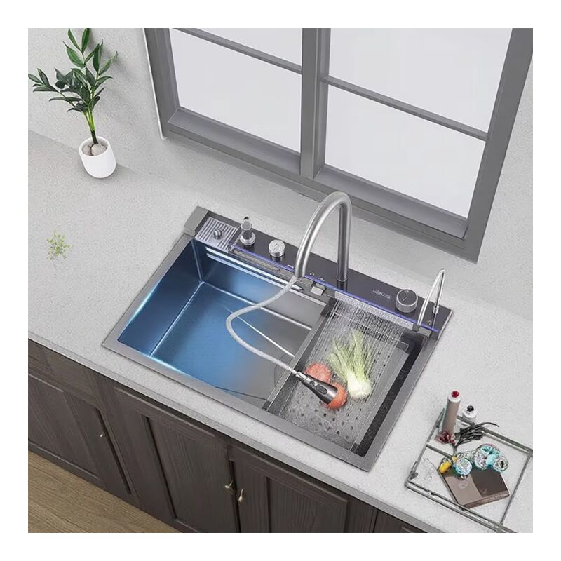 Whale Flying Rain Waterfall Kitchen Sink with Pull-Out Faucet Home Kitchen Sink Whale Flying Rain Waterfall Kitchen Sink with 1.jpg 800x800 1 Whale Flying Rain Waterfall Kitchen Sink with Pull-Out Faucet Home Kitchen Sink