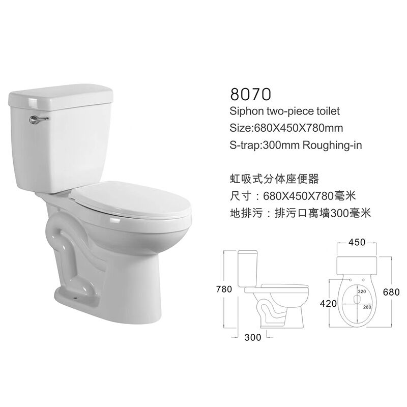 Factory Directly White Color Wares White 2 Piece Toilet S Trap Set Ceramic Sanitary Luxury Toilet Wholesale Ceramic Toilets Bathroom Sanitary Ware Ceramic Washdown 2 Piece Toilet 03 8070 Factory Directly White Color Wares White 2 Piece Toilet S Trap Set Ceramic Sanitary Luxury Toilet - الصورة 4