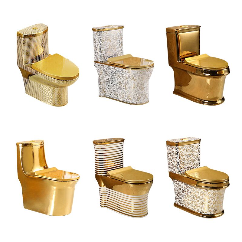 Modern Sanitary Ware Ceramic Gold Plating Wc Toilet Bathroom One Piece Toilet Wholesale luxury golden electroplated siphoinc ceramic sanitary ware toilet bowl wc bathroom one piece gold toilet Modern Sanitary Ware Ceramic Gold Plating Wc Toilet Bathroom One Piece Toilet – Bild 5