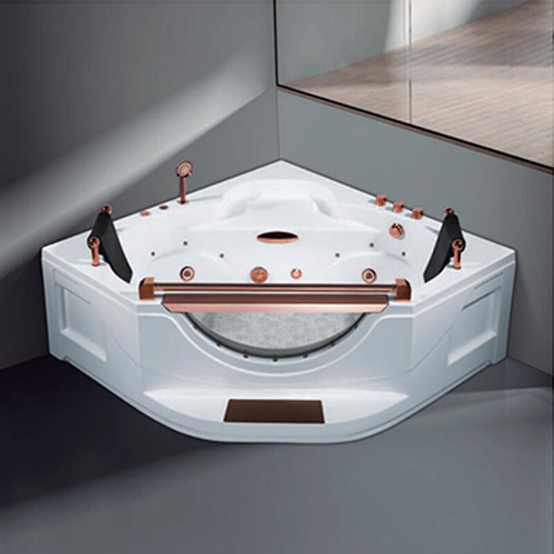 Precio de fábrica Bañeras y jacuzzis de diseño triangular de lujo para 2 personas Bañera de masaje de spa de agua Bañera de masaje de hidromasaje triangular aprobada Venta al por mayor de bañeras de hidromasaje acrílicas para adultos