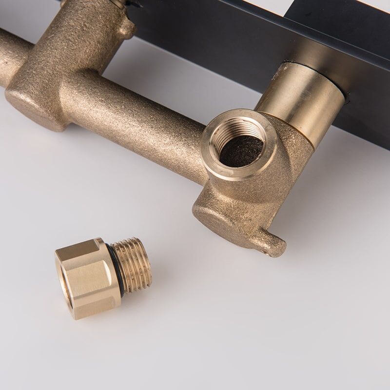 Factory Directly Brass 2 Lever Handles Square Wall Mounted Bathroom Sink Basin Faucet brass 2 lever handles square wall mounted Waterfall bathroom sink basin faucet 11 Factory Directly Brass 2 Lever Handles Square Wall Mounted Bathroom Sink Basin Faucet - Imej 11
