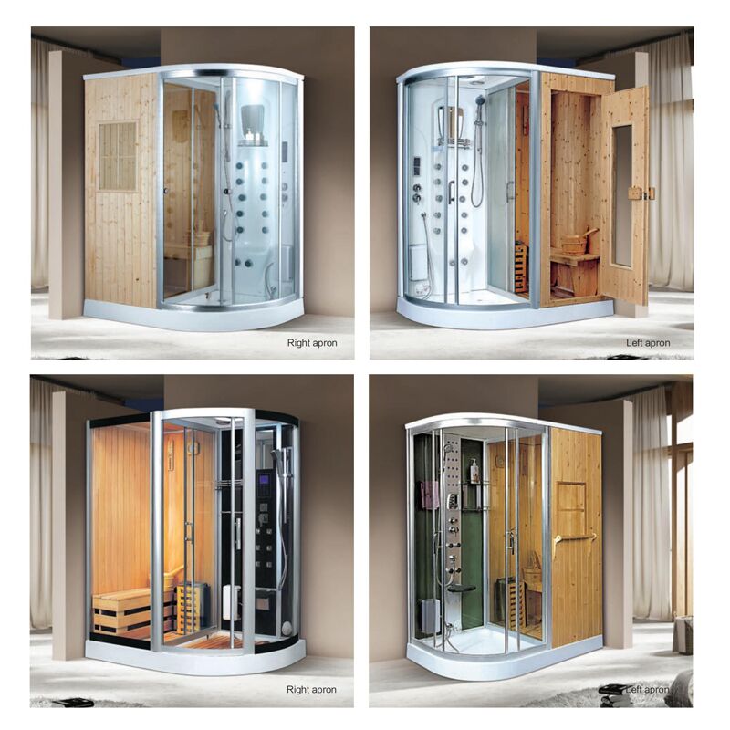 Luxury Black Wooden Sauna And Steam Combined Room Sauna Bath Home Wood Room Shower Cabin Steam Sauna Room family sex spa tubs outdoor spa hydro massage hemlock solid wooden sauna steam sauna traditional sauna